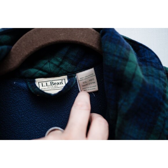 L.L. Bean Men's Scotch Plaid Flannel Robe Black watch tartan belt SEE XXL - Picture 2 of 6